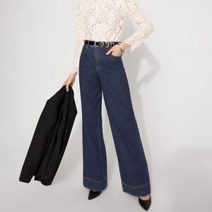 NWT WHBM Extra High-Rise Wide-Leg Trouser Jean